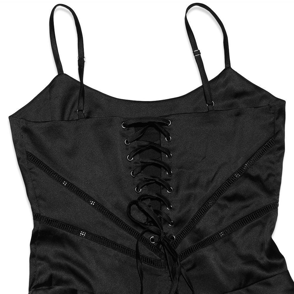 Vestido Longo Cetim Preto