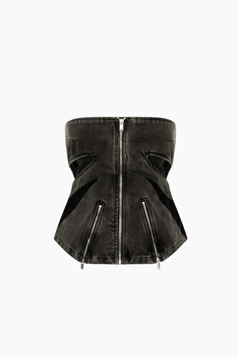 Top Feminino Denim Preto