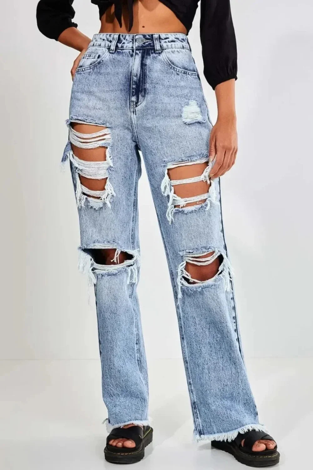 Calça Jeans Feminina Streetwear