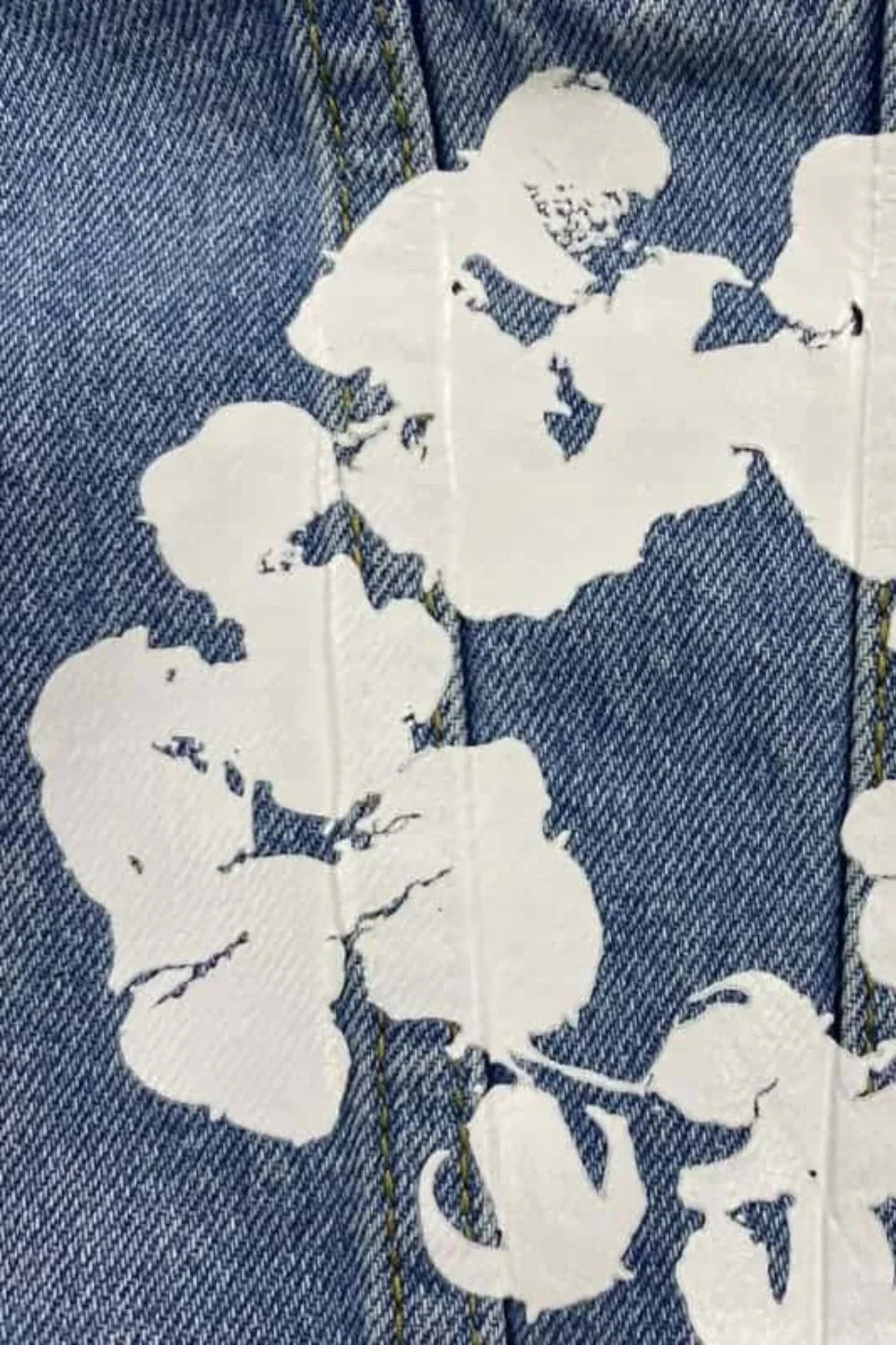 Jaqueta Feminina Denim Flower