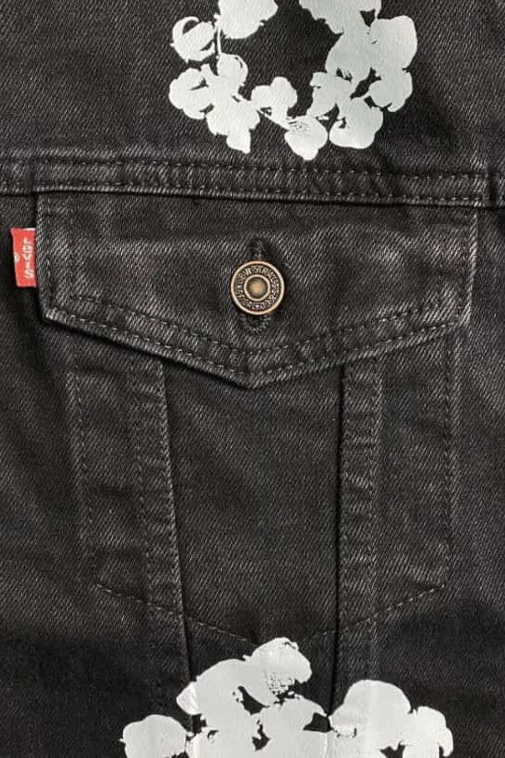 Jaqueta Feminina Denim Flower