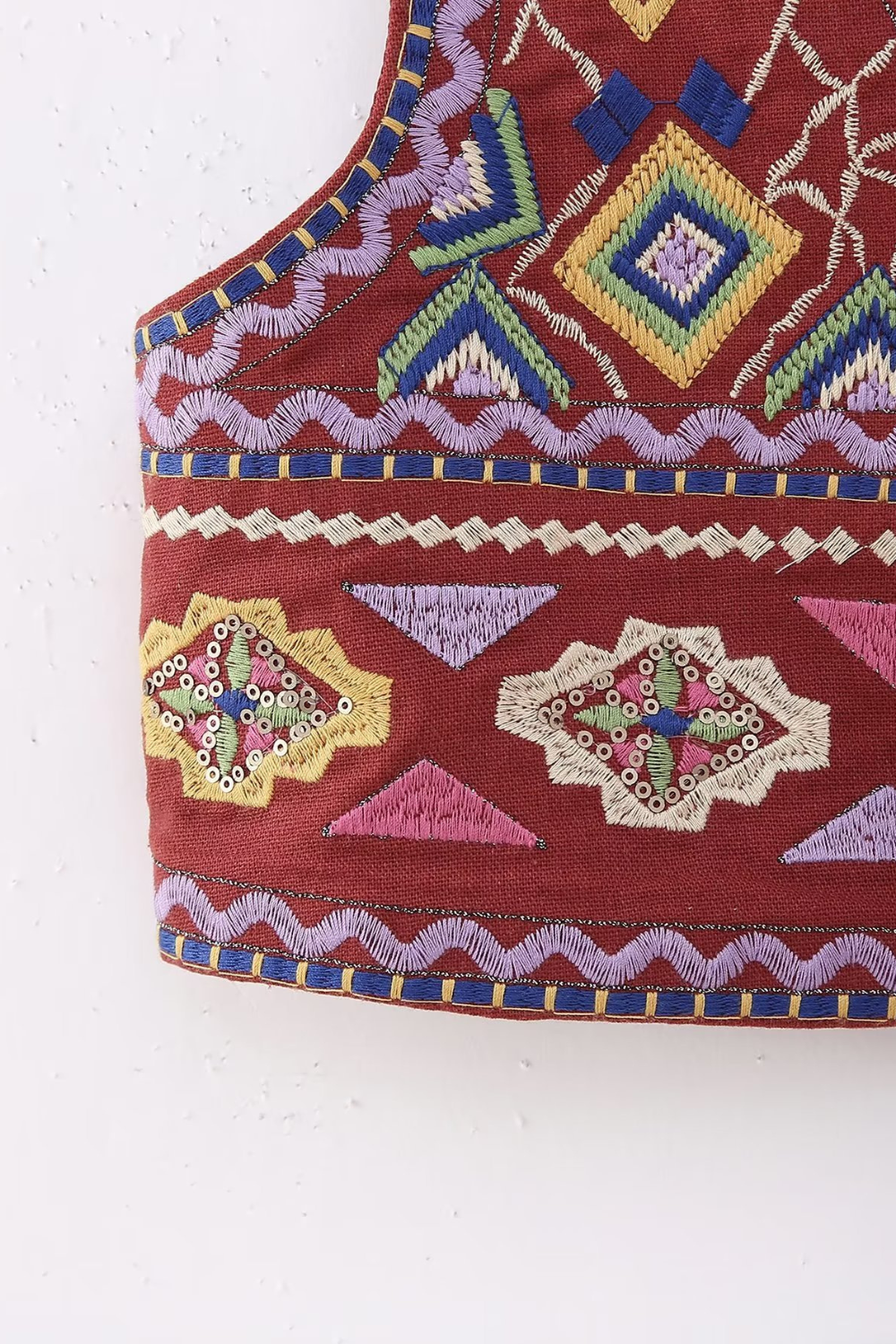 Top Feminino Bordado Mosaico