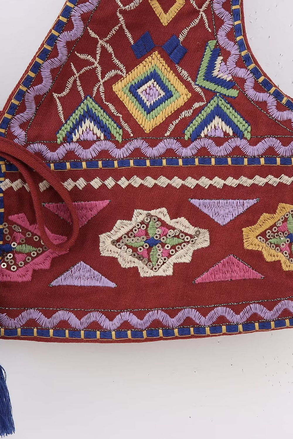 Top Feminino Bordado Mosaico