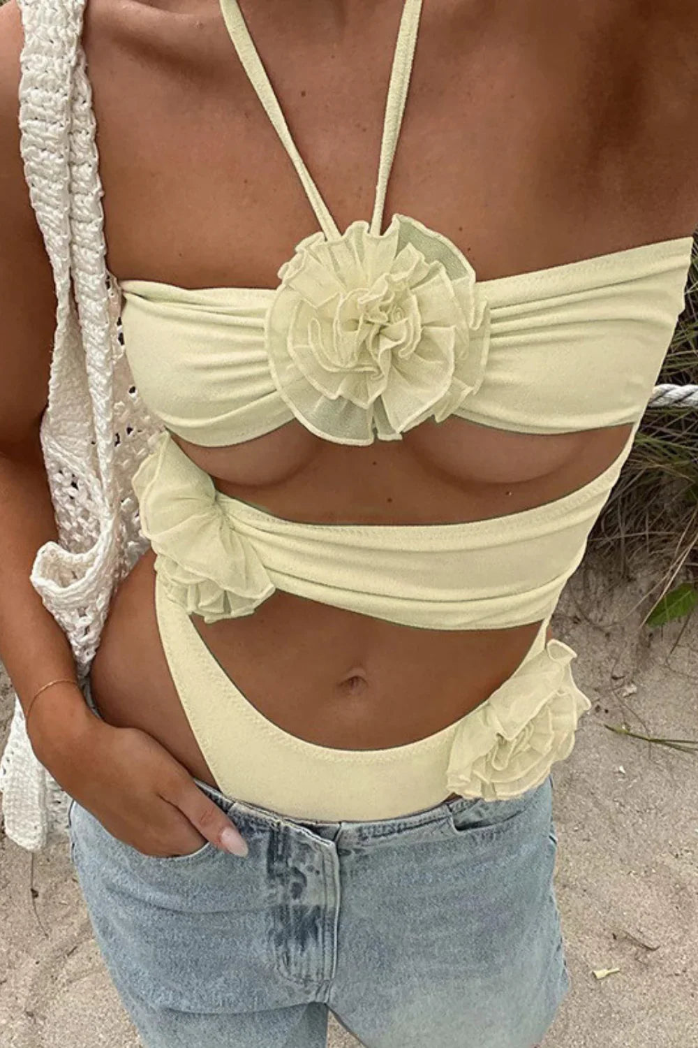 Body Feminino Tri Flower