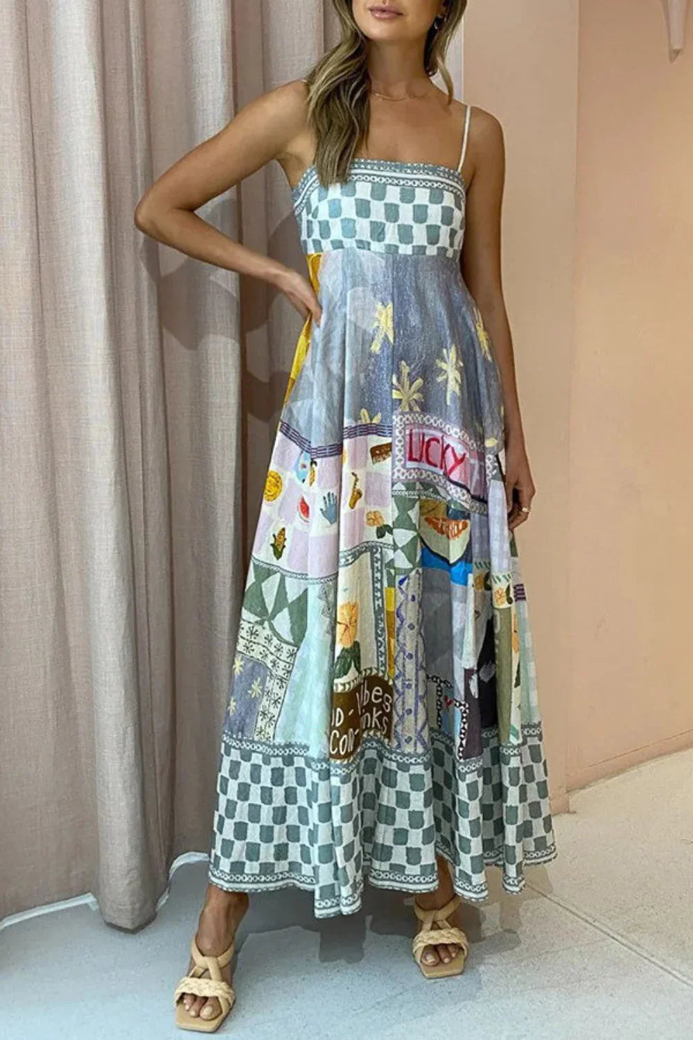 Vestido Feminino Boho Vintage