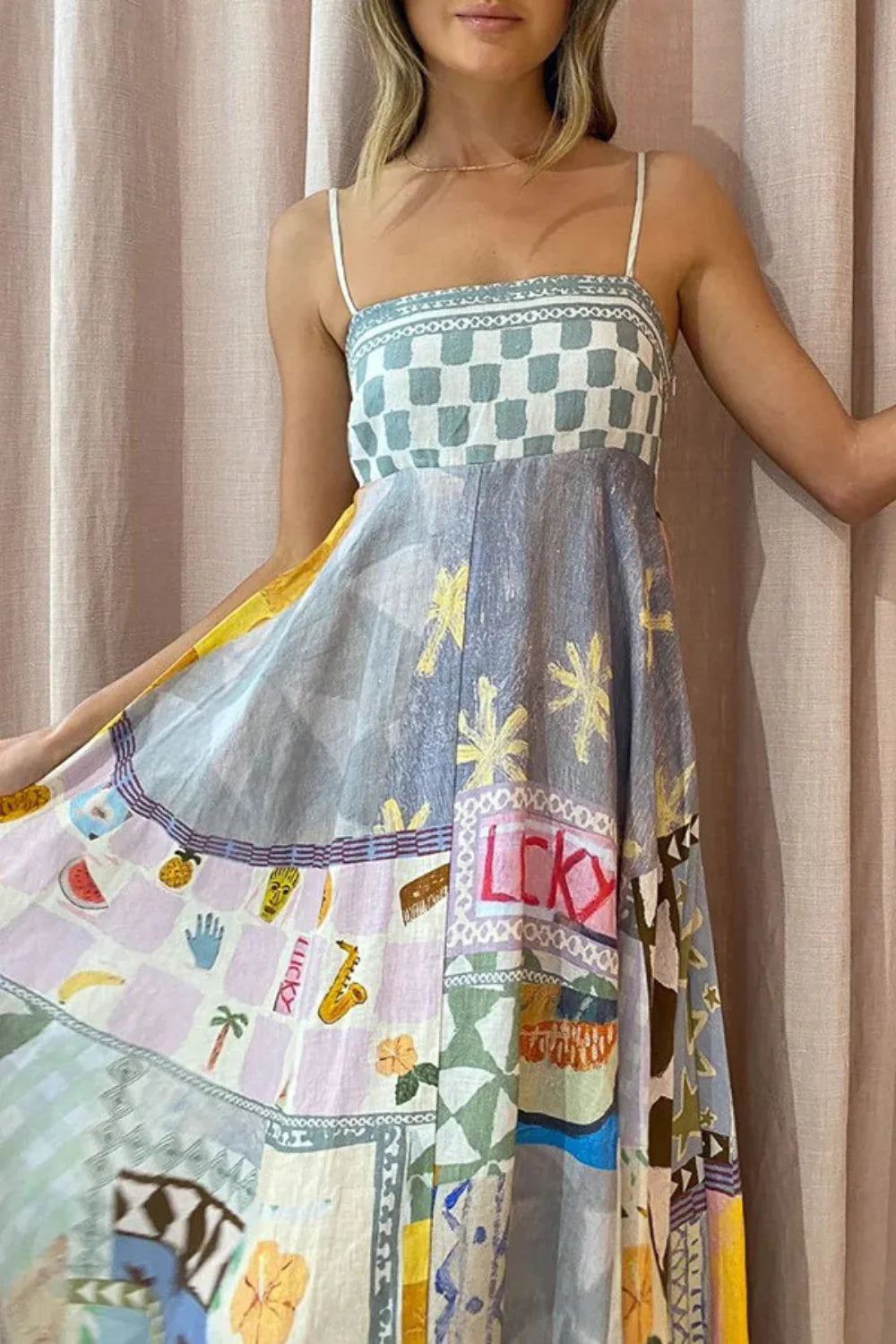 Vestido Feminino Boho Vintage