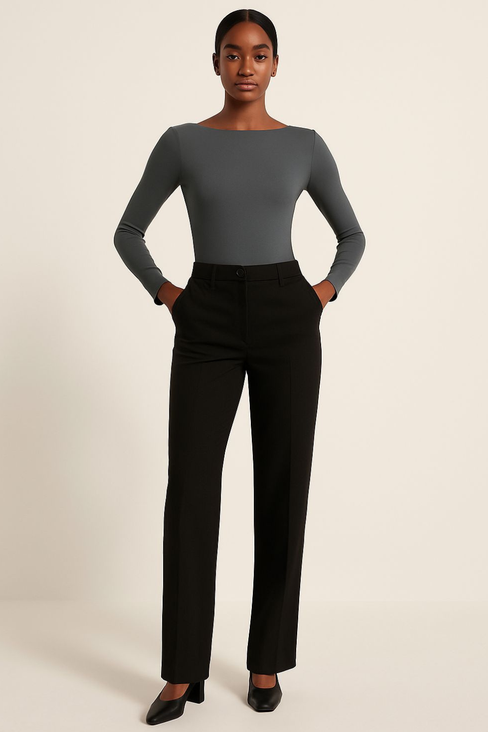 Body Feminino Manga Longa Gola Canoa