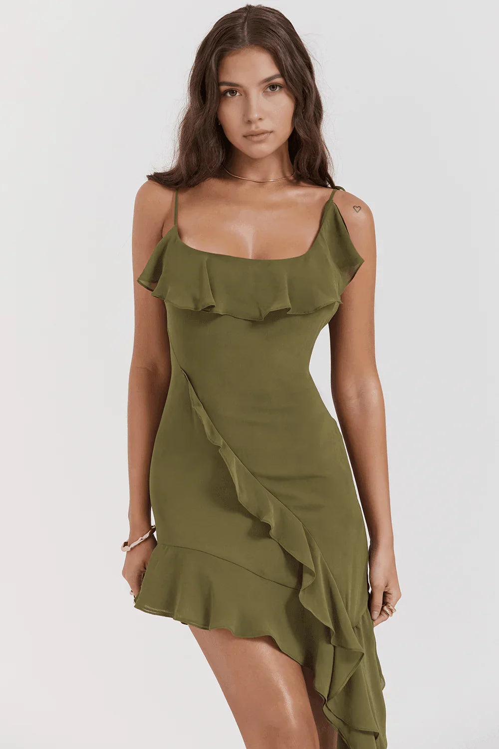 Vestido Curto Assimétrico