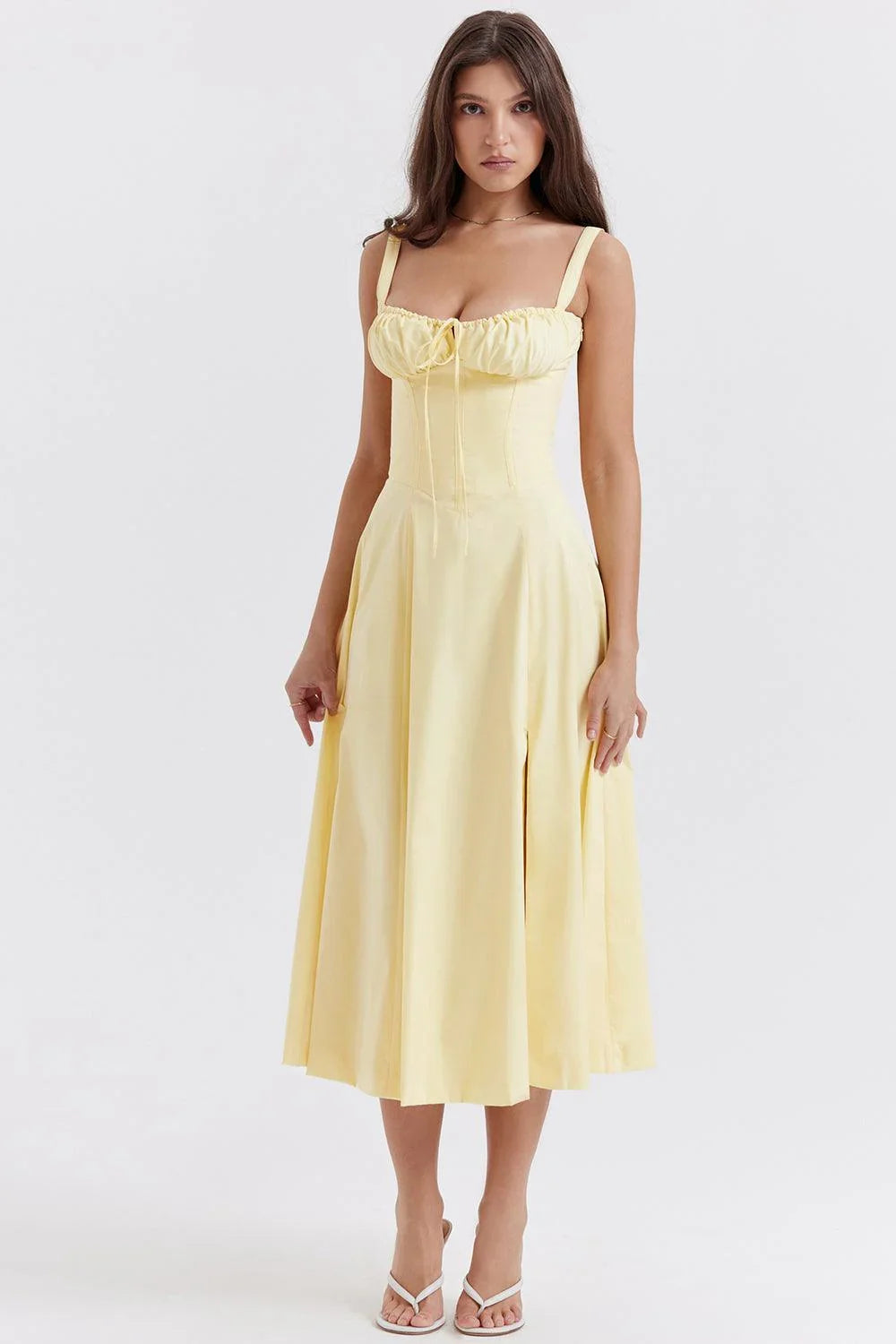 Vestido Midi Amarelo