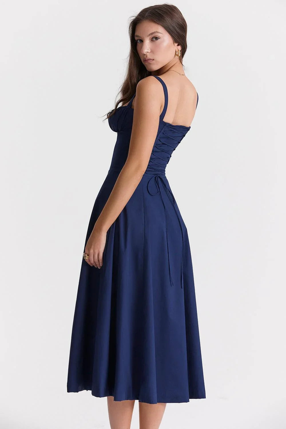 Vestido Midi Azul Marinho