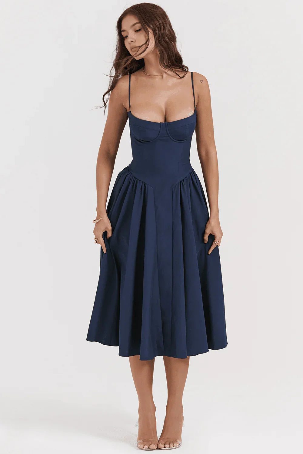Vestido Midi Liso