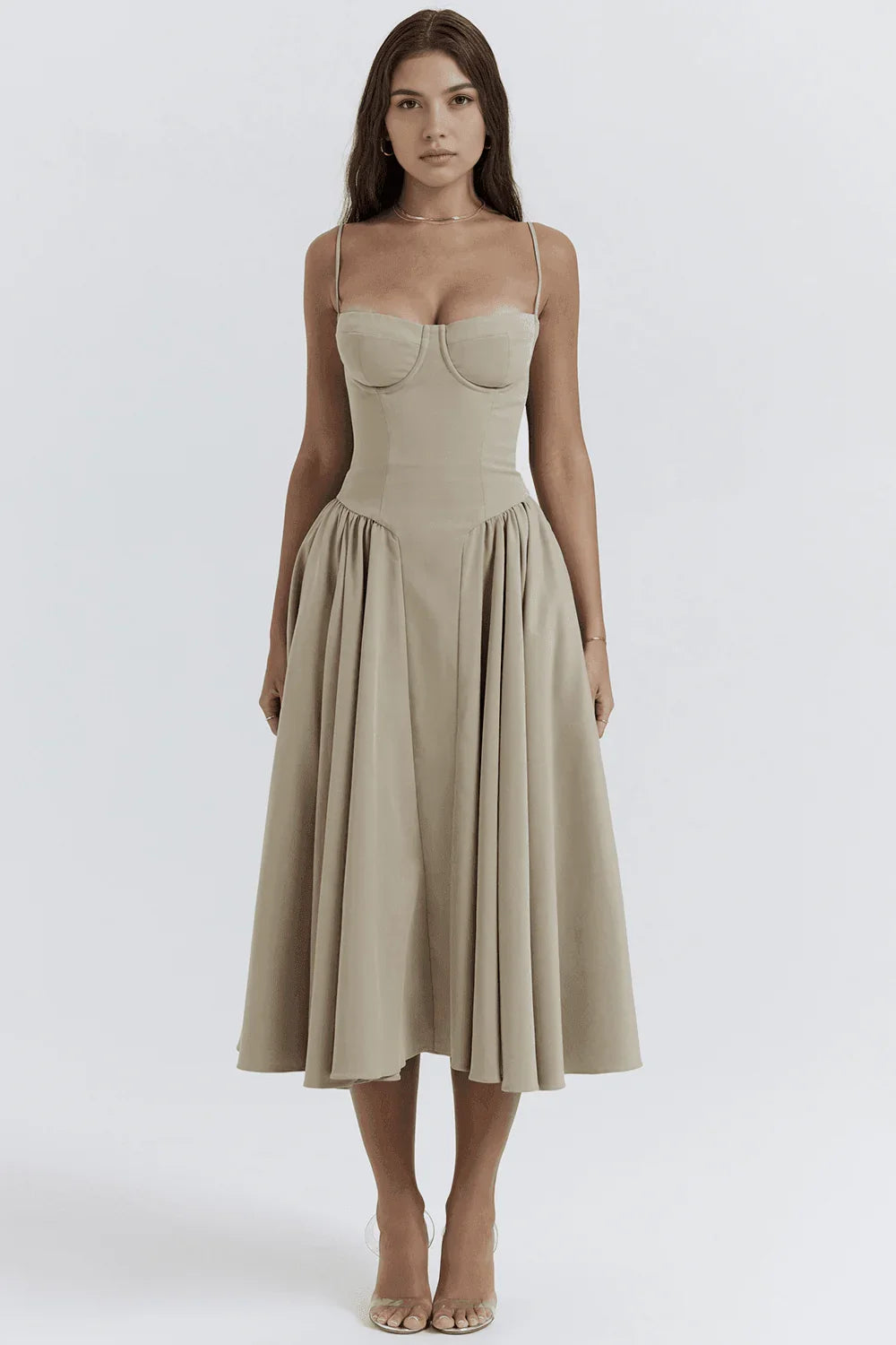 Vestido Midi Liso