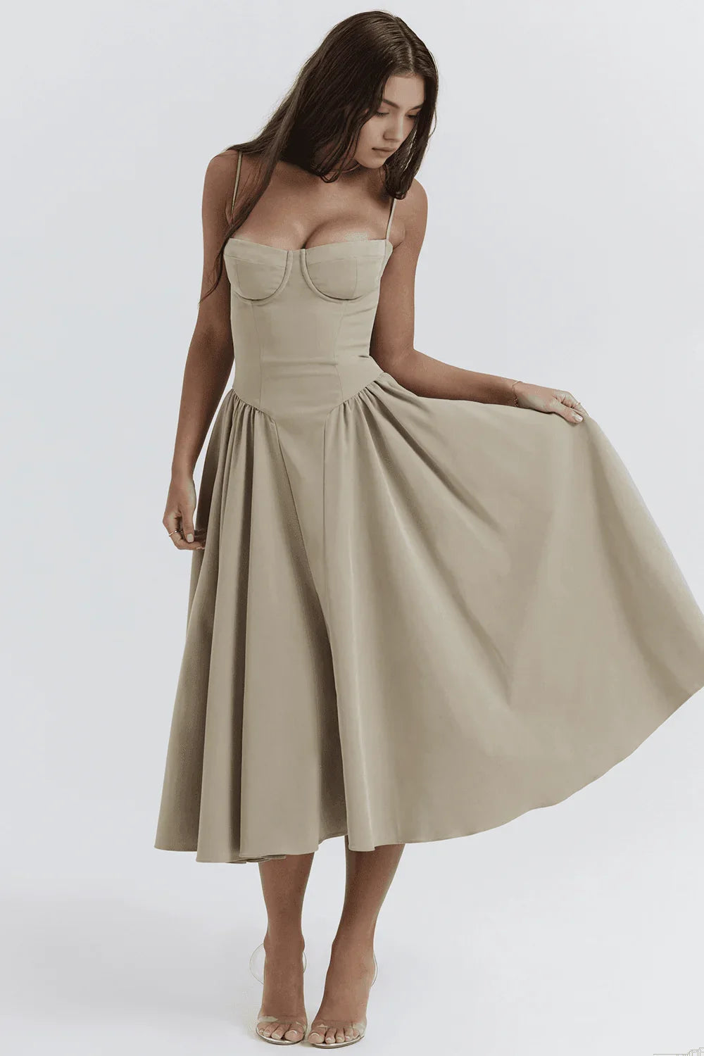 Vestido Midi Liso