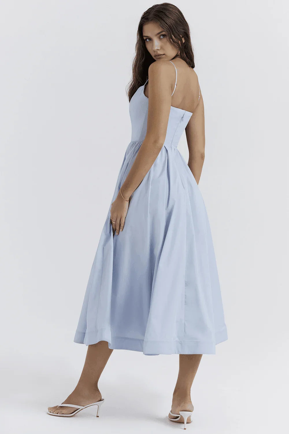 Vestido Feminino Midi Liso