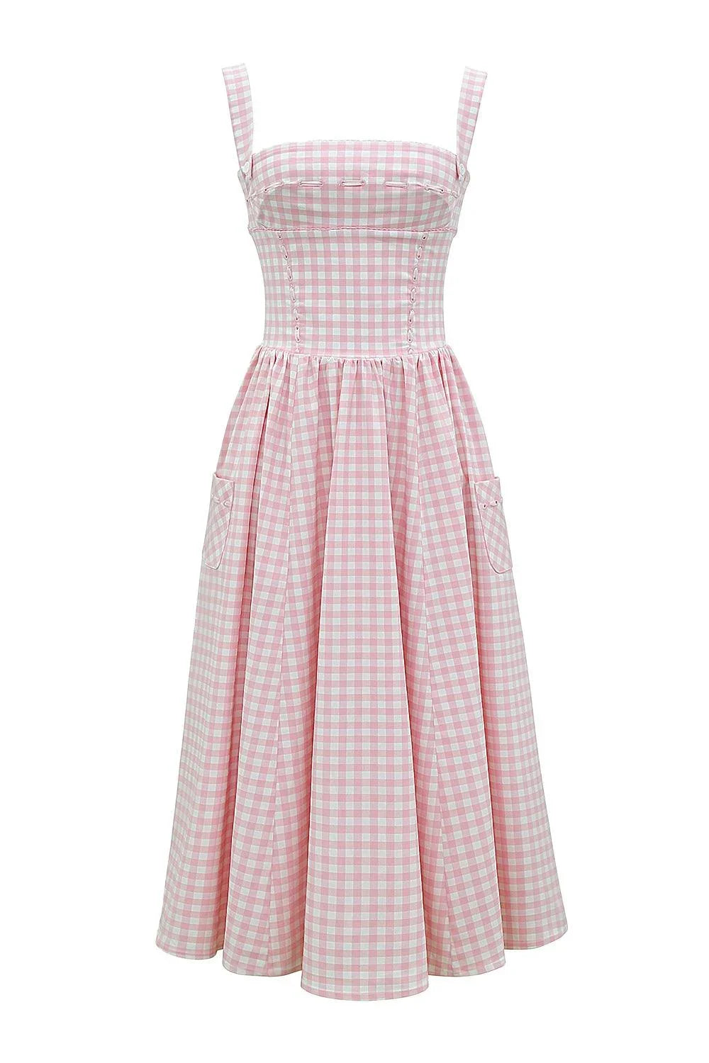 Vestido Feminino Longo Quadriculado
