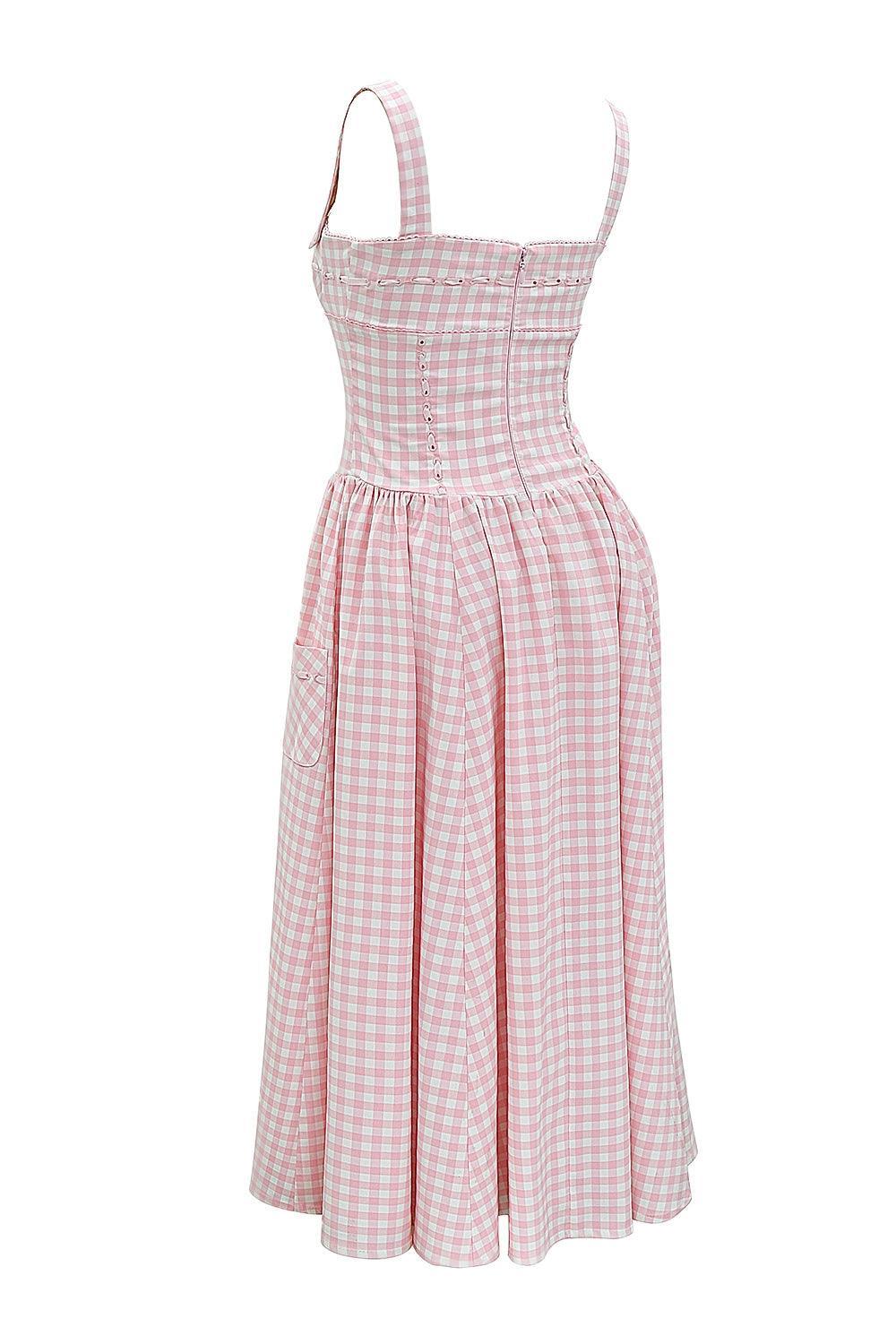 Vestido Feminino Longo Quadriculado
