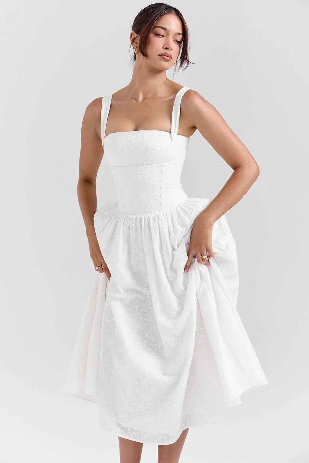 Vestido Feminino Longo Quadriculado