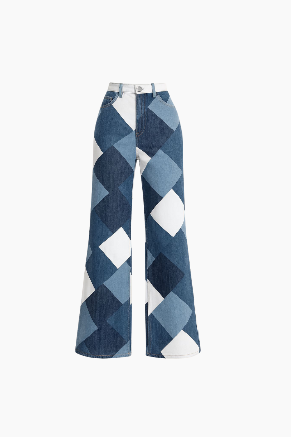 Calça Jeans Feminina Geométrica