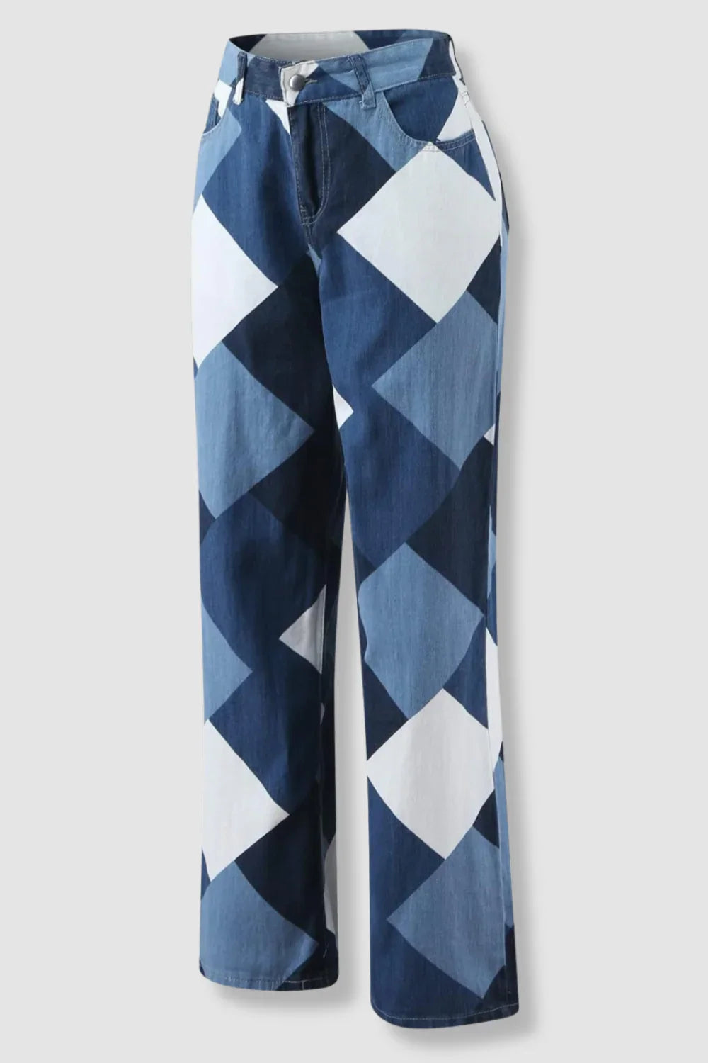 Calça Jeans Feminina Geométrica