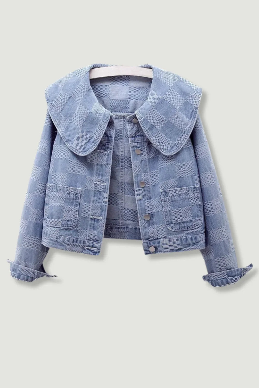 Jaqueta Feminina Denim Xadrez