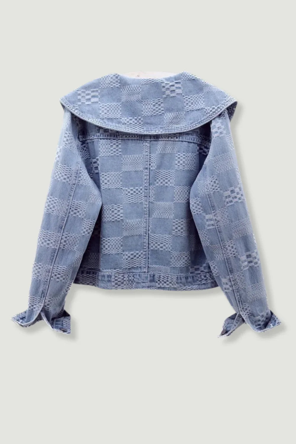 Jaqueta Feminina Denim Xadrez