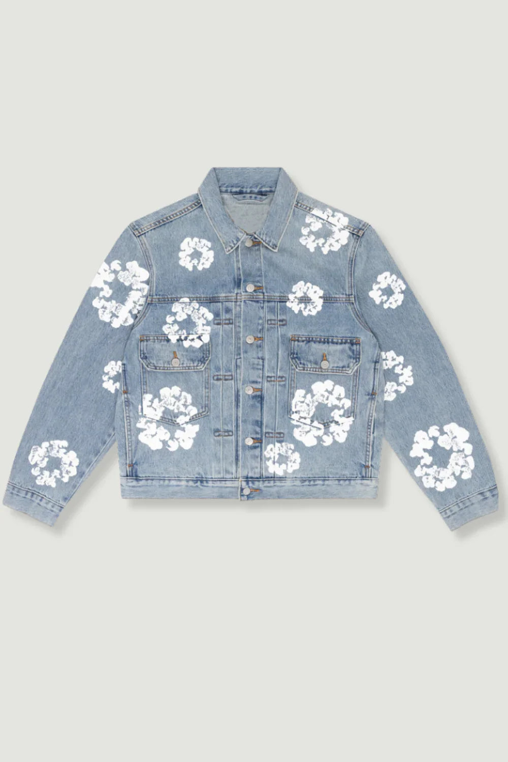 Jaqueta Feminina Denim Flower