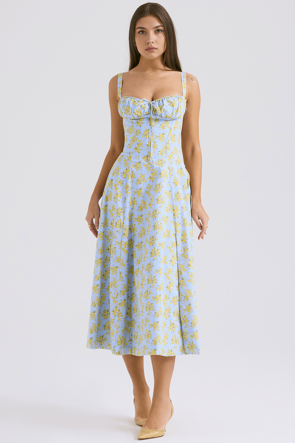 Vestido Midi Pétalas