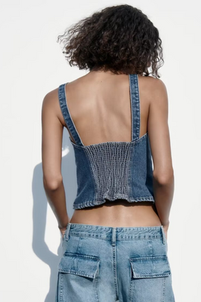 Top Feminino Denim