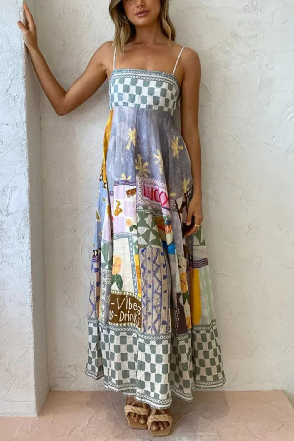 Vestido Feminino Boho Vintage