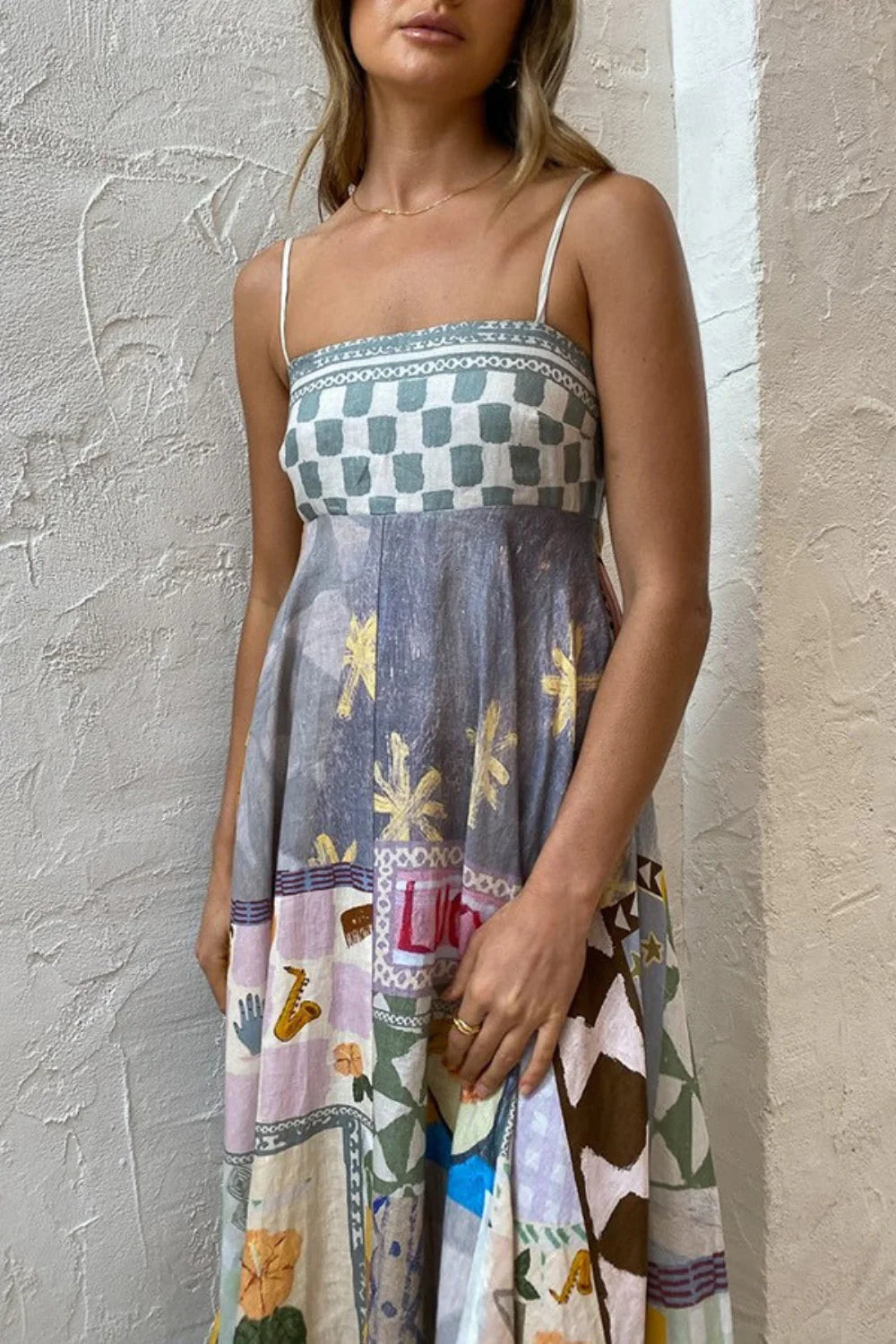 Vestido Feminino Boho Vintage
