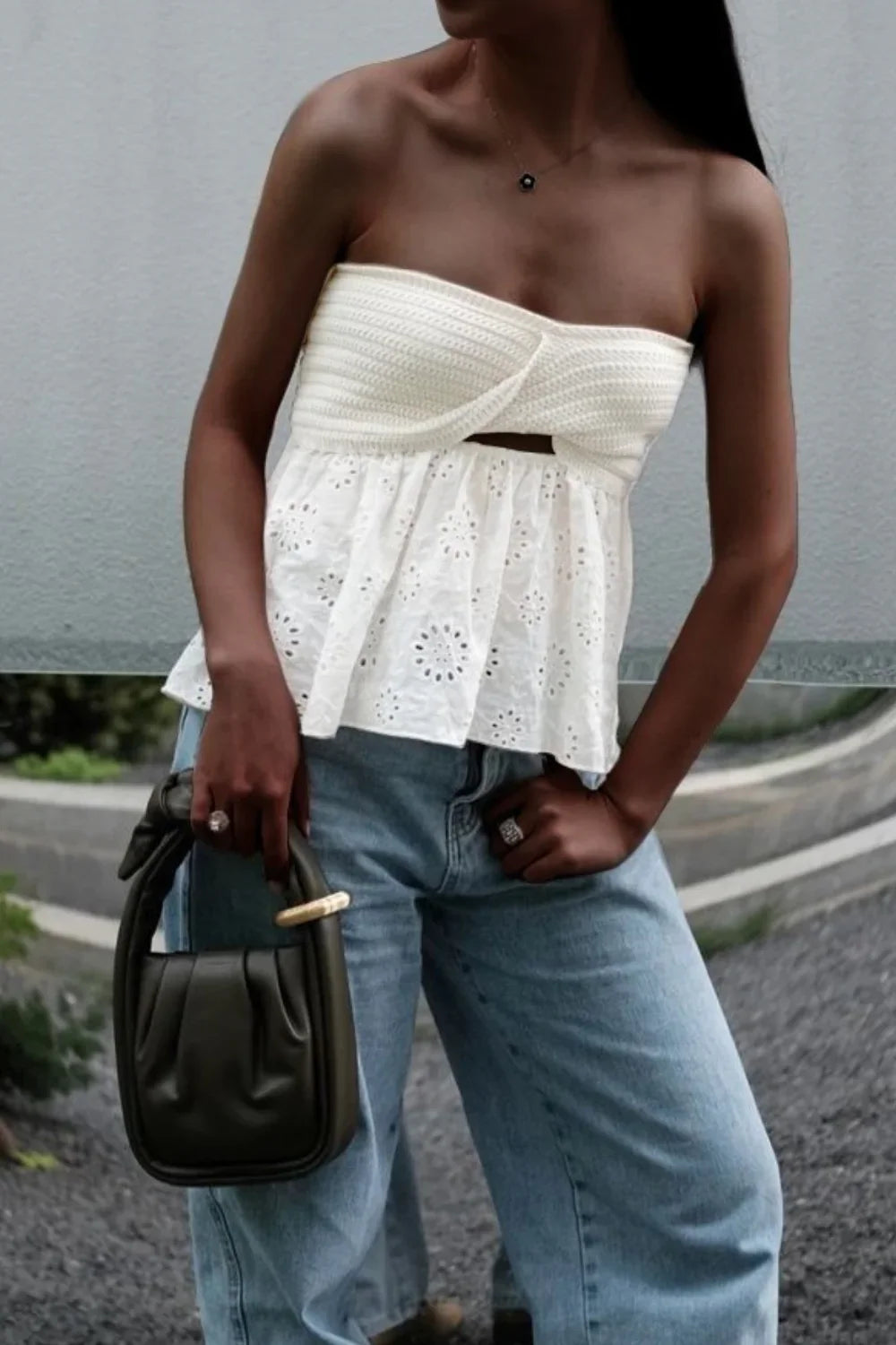 Cropped Transfronterizo Bordado