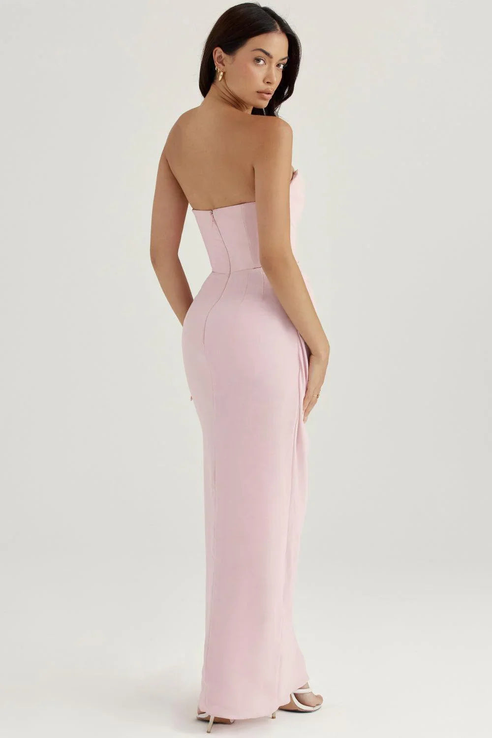 Vestido Longo Basic Rosê
