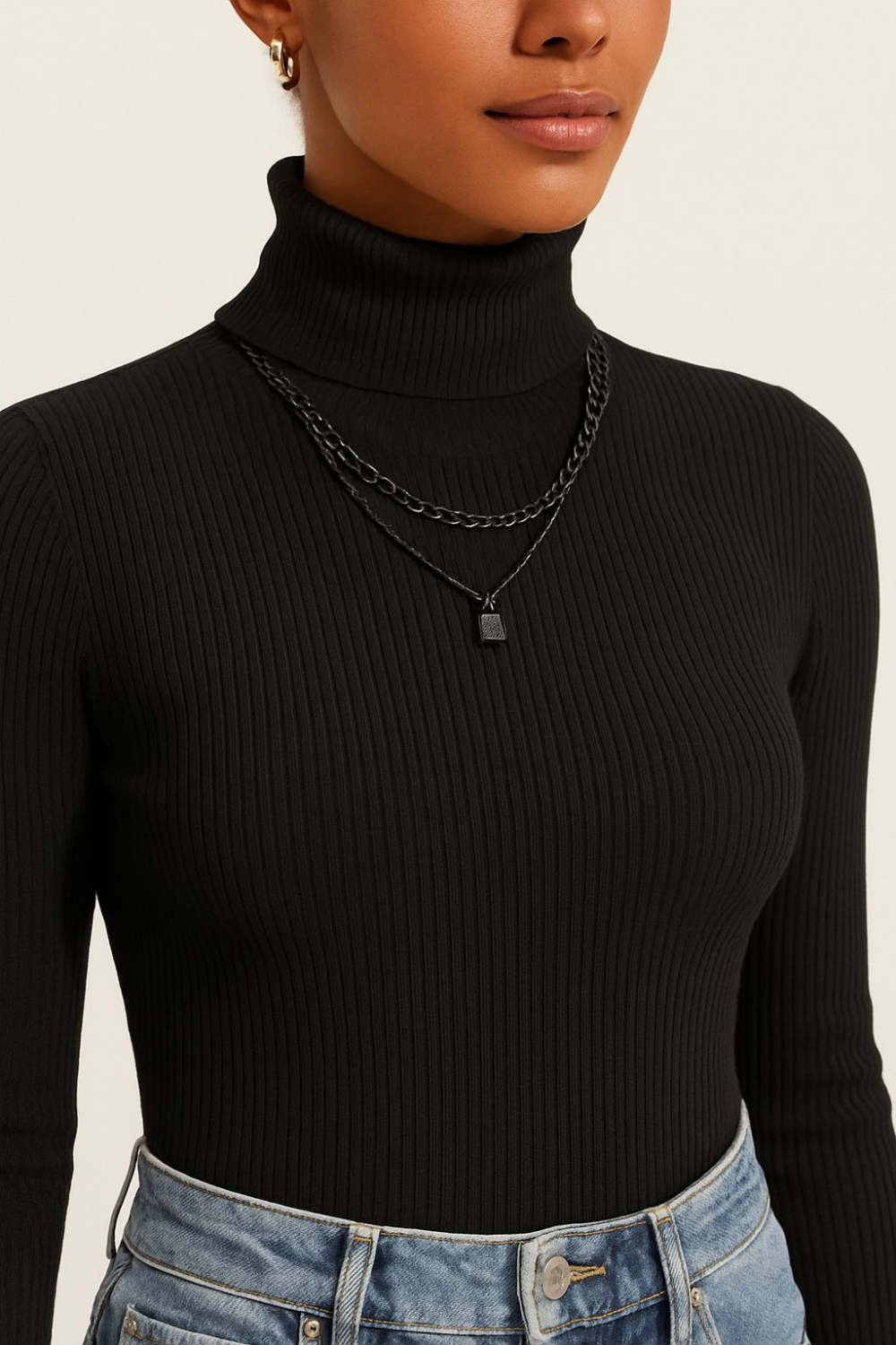 Sueter Feminino Tricot de Manga Longa