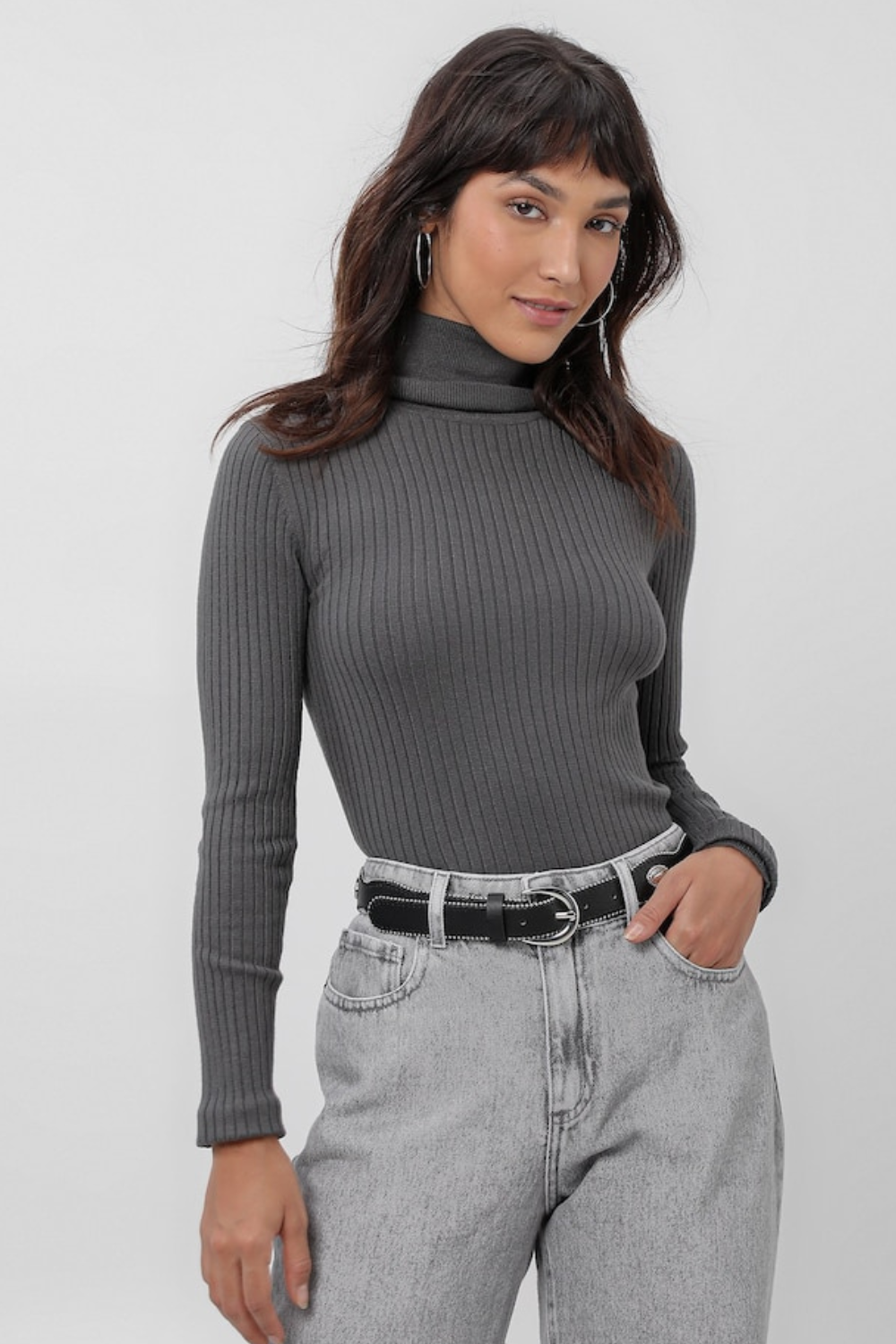 Sueter Feminino Tricot de Manga Longa