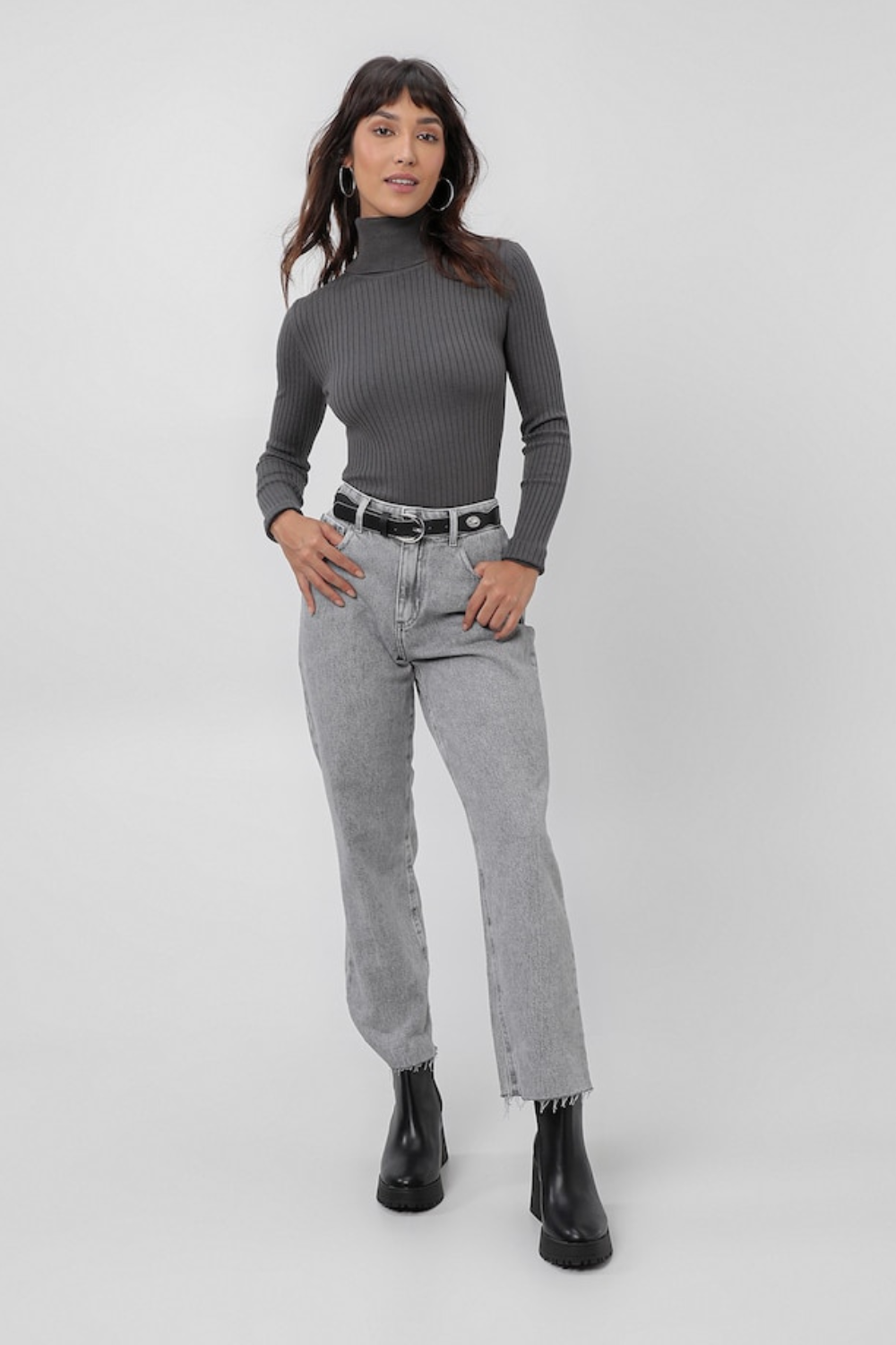 Sueter Feminino Tricot de Manga Longa