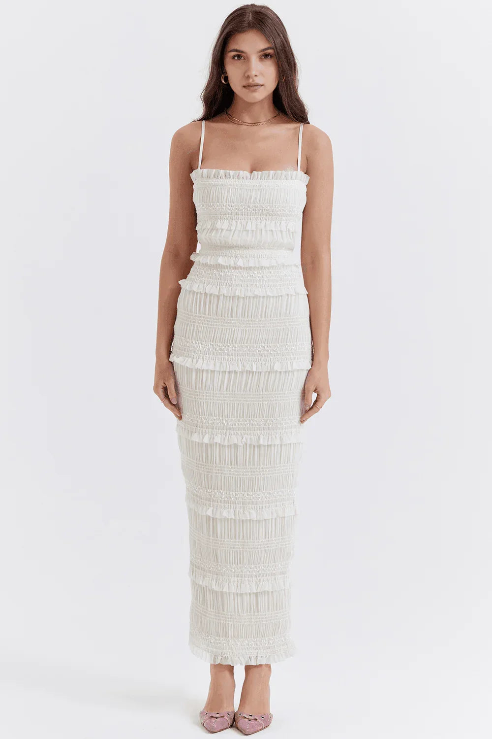 Vestido Longo Plissado