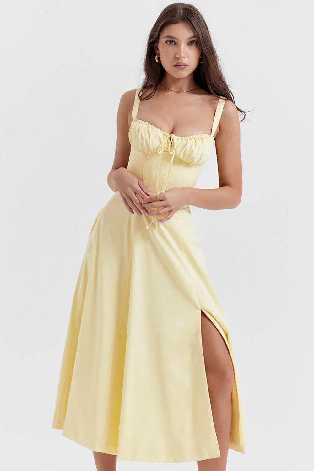 Vestido Midi Amarelo