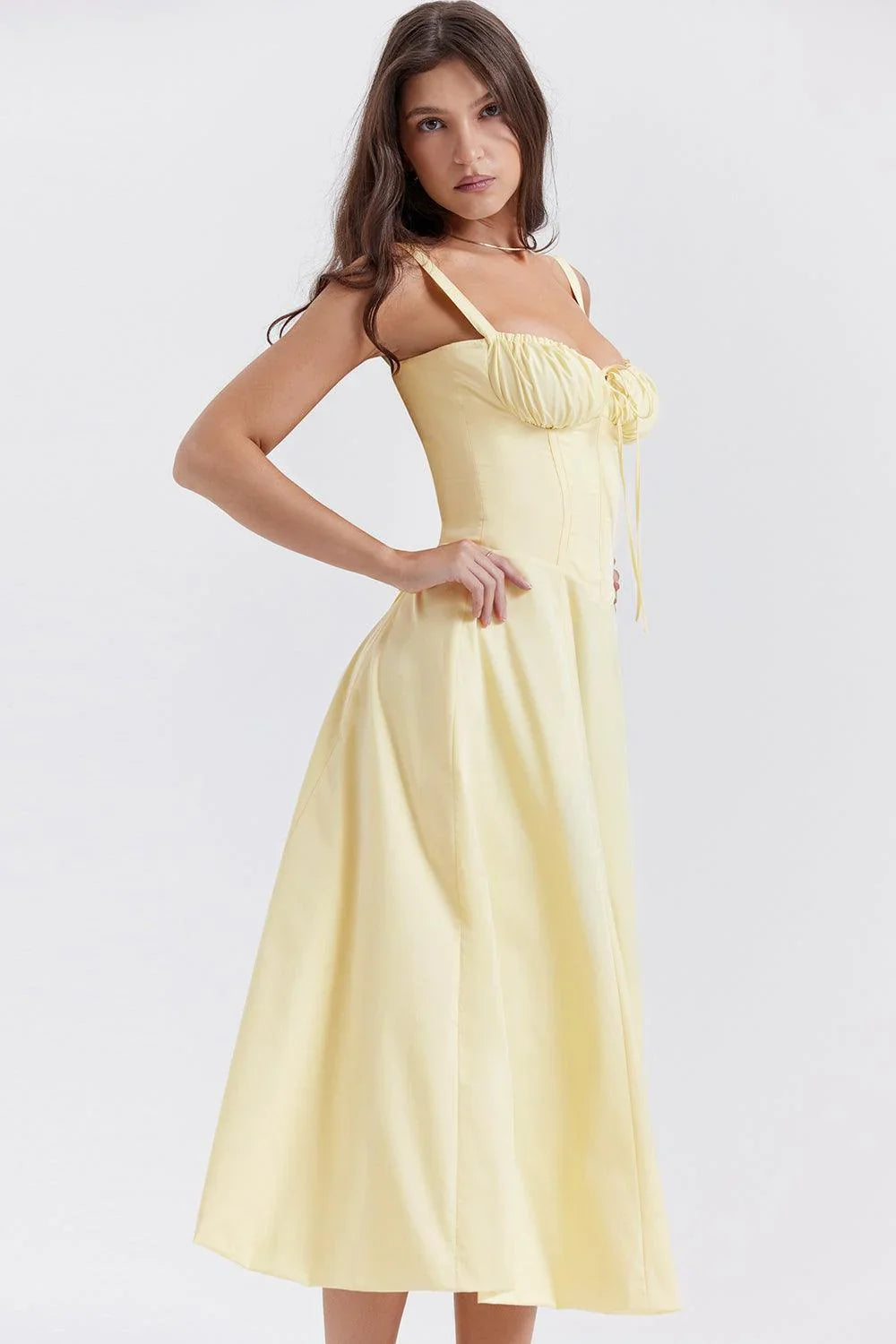 Vestido Midi Amarelo
