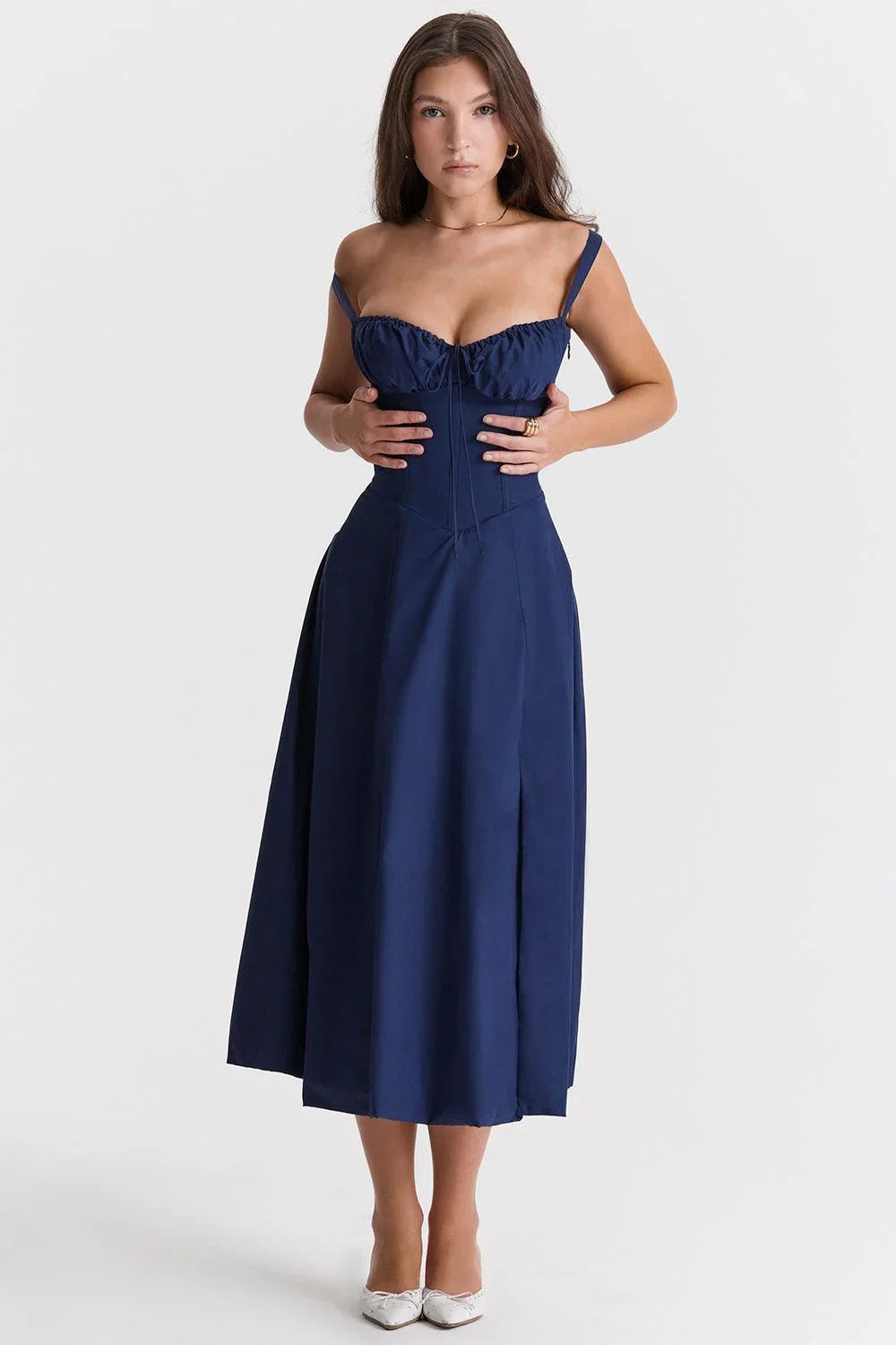 Vestido Midi Azul Marinho