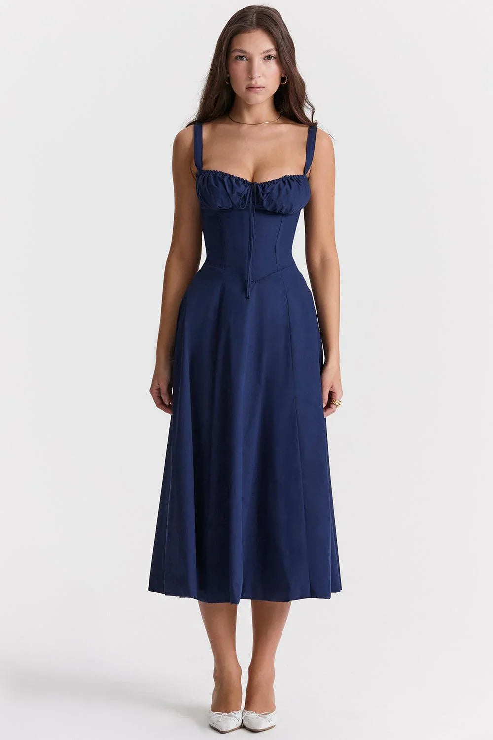 Vestido Midi Azul Marinho