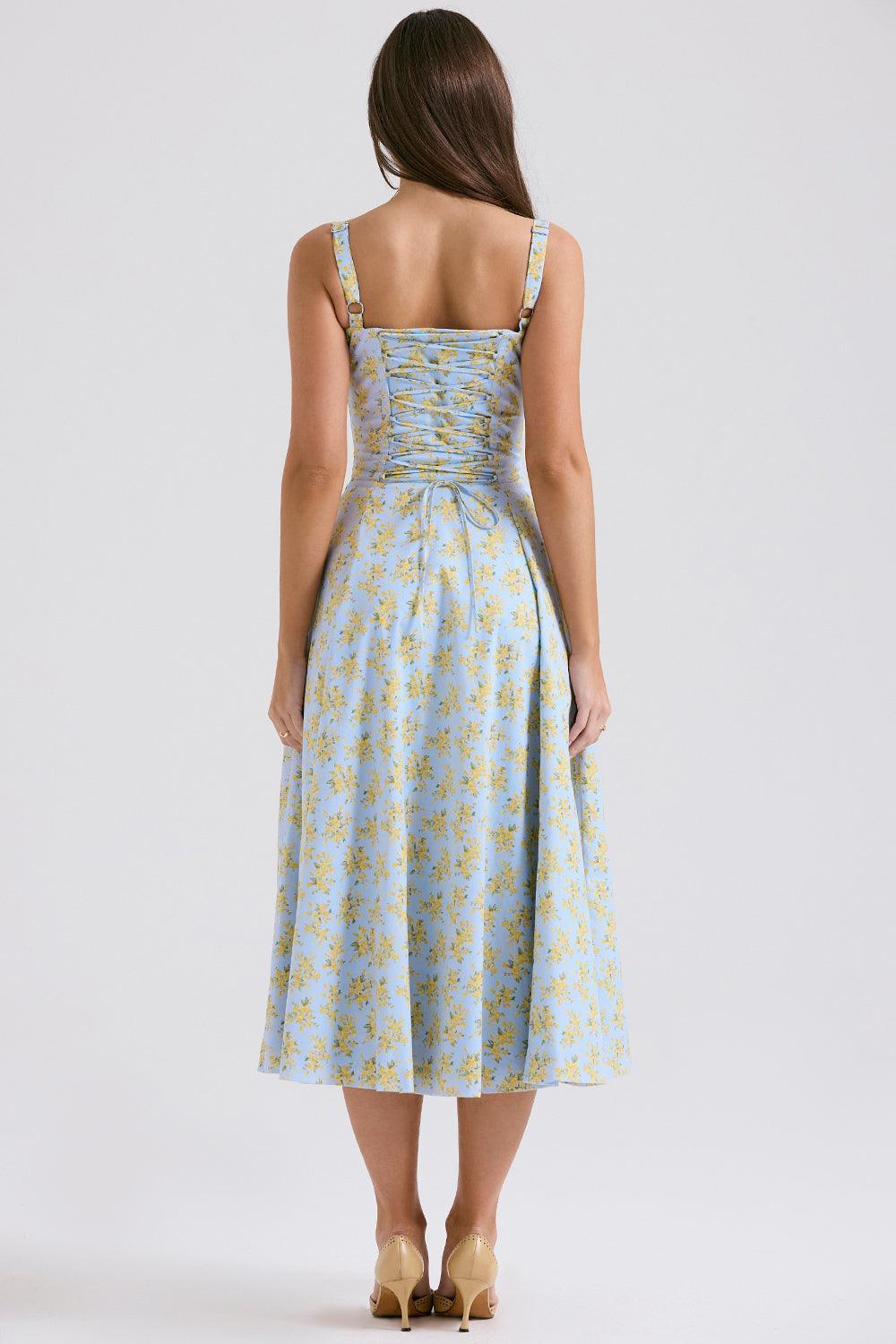Vestido Midi Com Flores