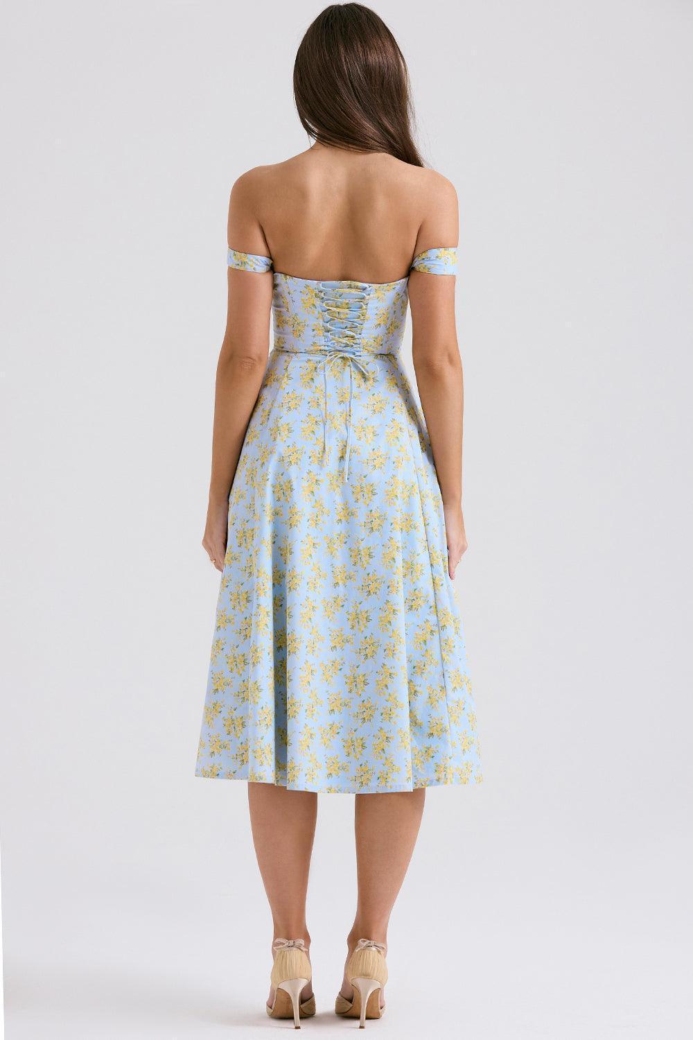 Vestido Midi com Alça Baixa