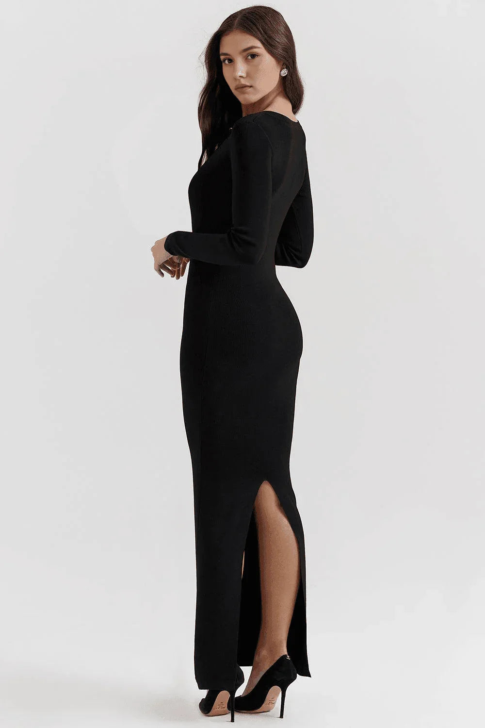 Vestido Feminino Longo Pardo