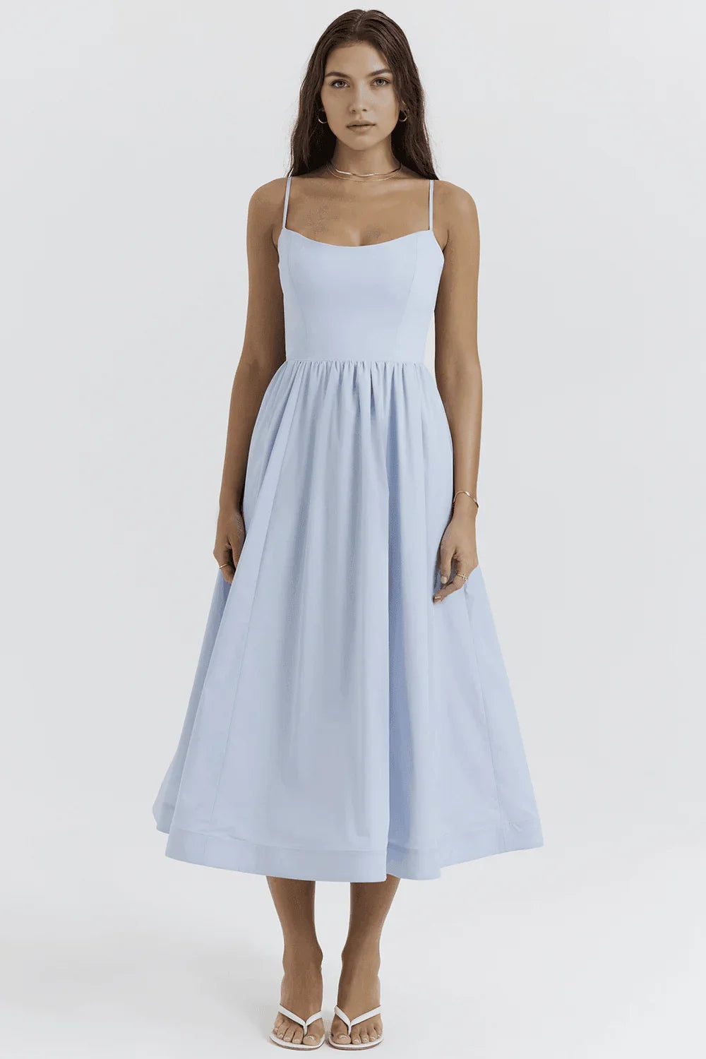 Vestido Feminino Midi Liso