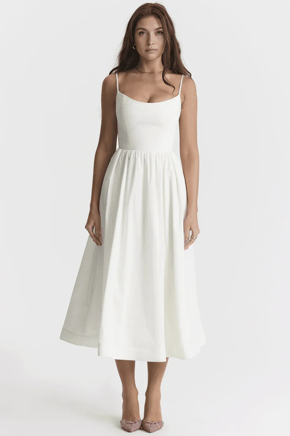 Vestido Feminino Midi Liso