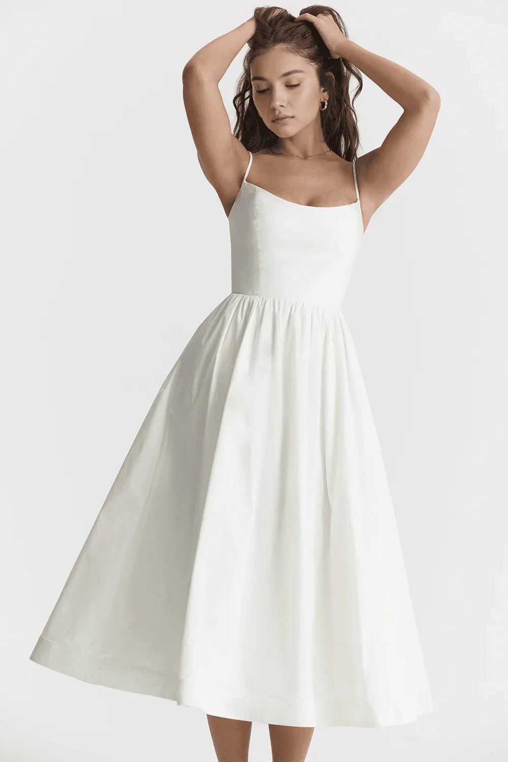 Vestido Feminino Midi Liso