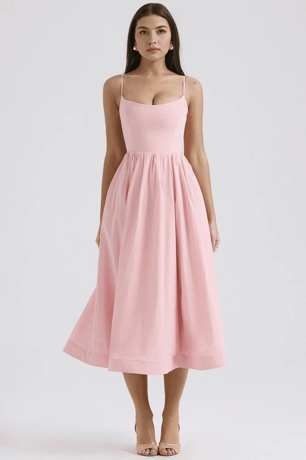 Vestido Feminino Midi Liso