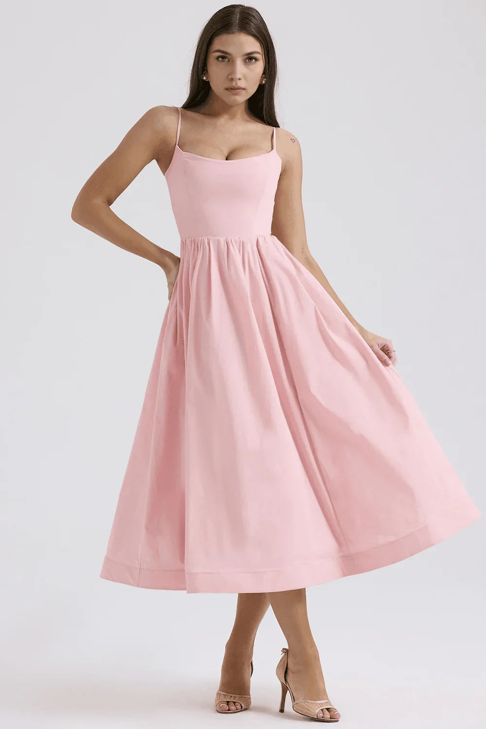Vestido Feminino Midi Liso