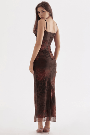 Vestido Longo Rosas