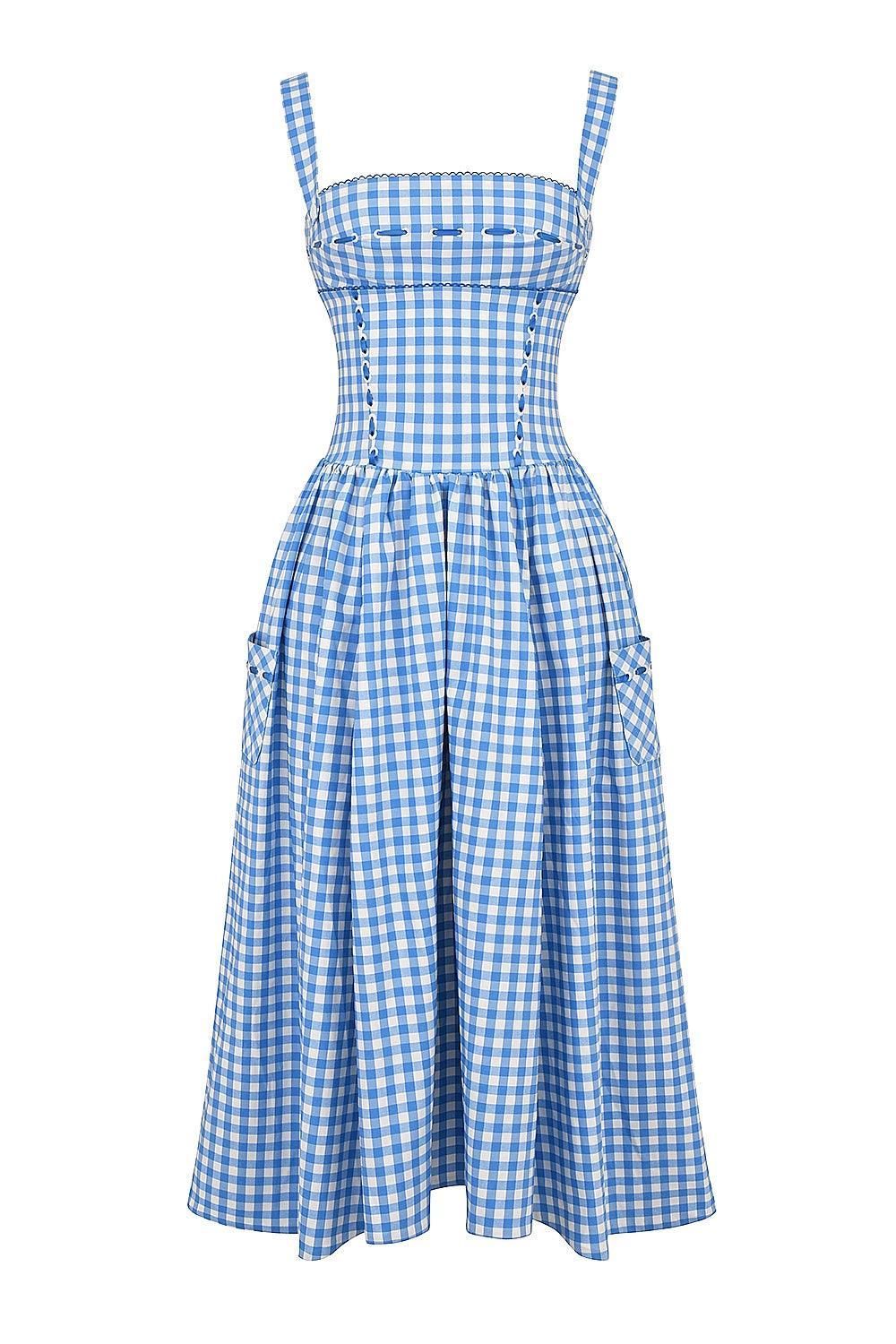Vestido Feminino Longo Quadriculado